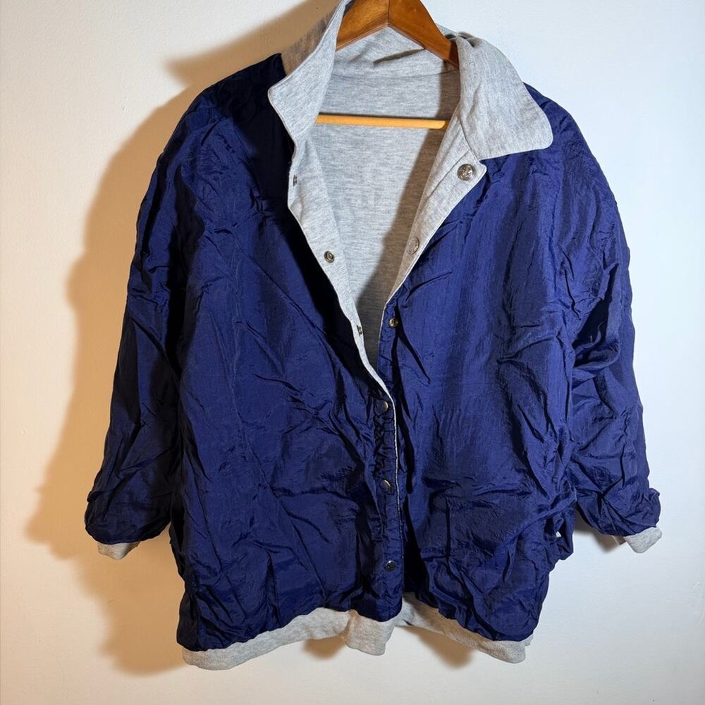 Gray Button-Up Reversible Jacket - Picture 5 of 6